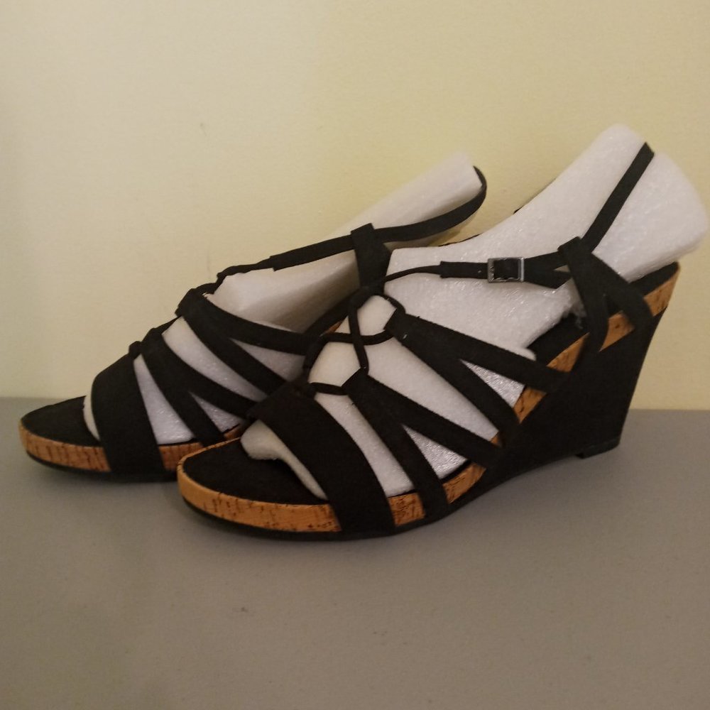 Women's A2 by Aerosoles Poppy Plush Sandal, Size: 12 M, Black Faux Suede…